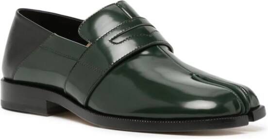 Maison Margiela Tabi leather loafers Green