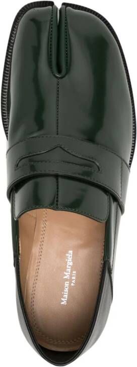 Maison Margiela Tabi leather loafers Green