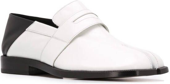 Maison Margiela Tabi leather loafers White