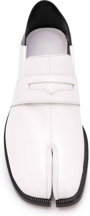 Maison Margiela Tabi leather loafers White
