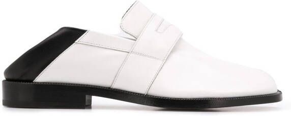 Maison Margiela Tabi leather loafers White