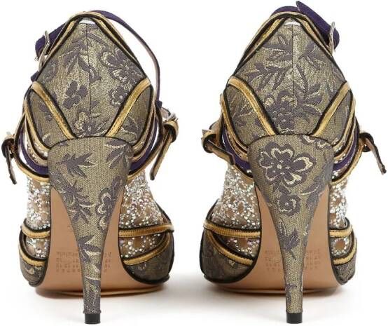 Maison Margiela Tabi Monster panelled pumps Gold