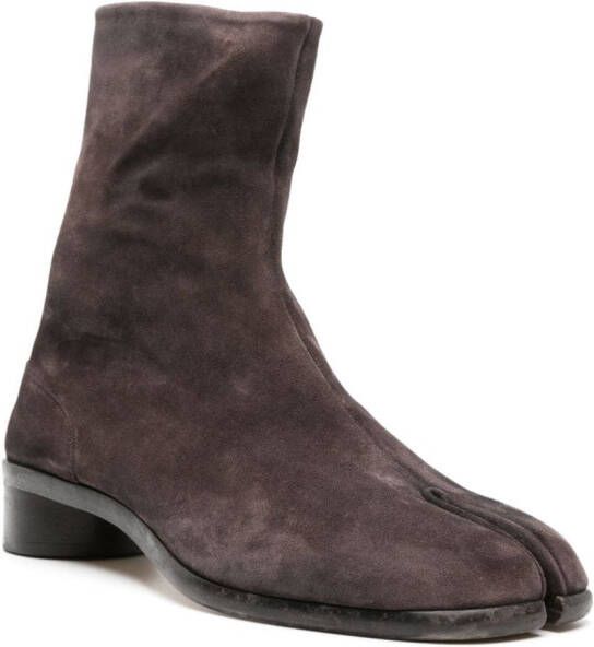 Maison Margiela Tabi suede ankle boots Brown