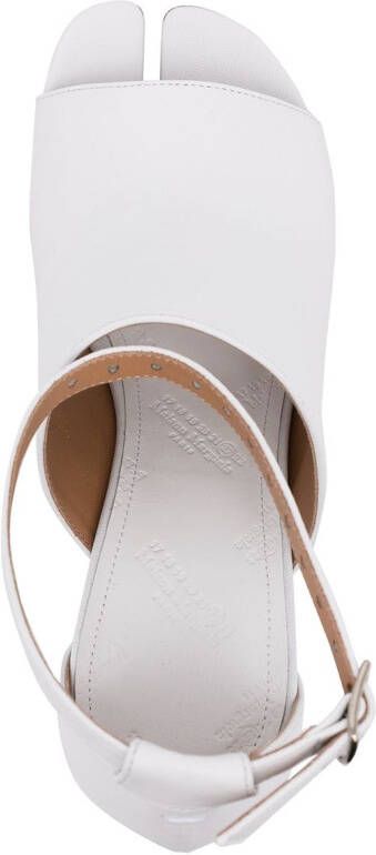 Maison Margiela Tabi 80mm leather sandals White