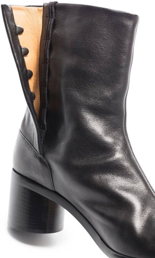 Maison Margiela Tabi 60mm leather ankle boots Black
