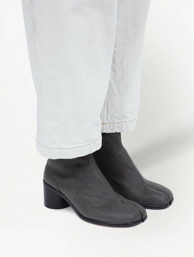 Maison Margiela Tabi 60mm leather ankle boots Grey