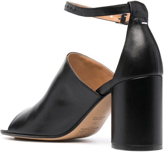 Maison Margiela Tabi 80mm leather sandals Black