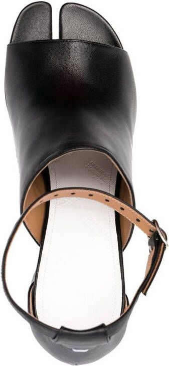 Maison Margiela Tabi 80mm leather sandals Black