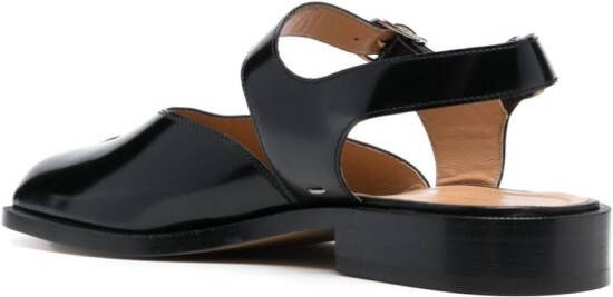 Maison Margiela Tabi ankle-strap leather sandals Black