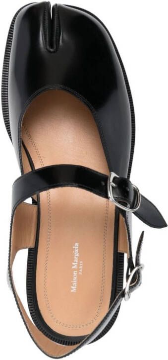 Maison Margiela Tabi ankle-strap leather sandals Black