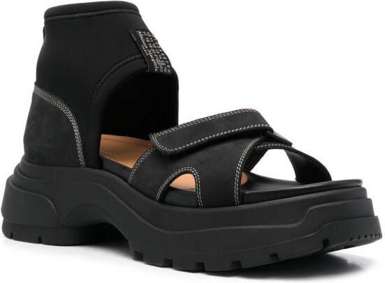 Maison Margiela strap-detail suede sandals Black
