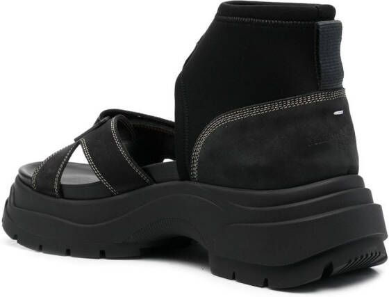 Maison Margiela strap-detail suede sandals Black
