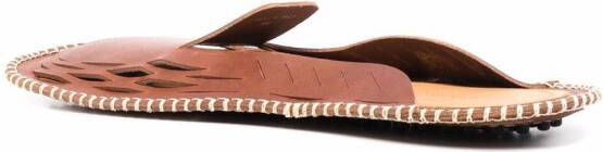 Maison Margiela whipstitch-detail slippers Brown