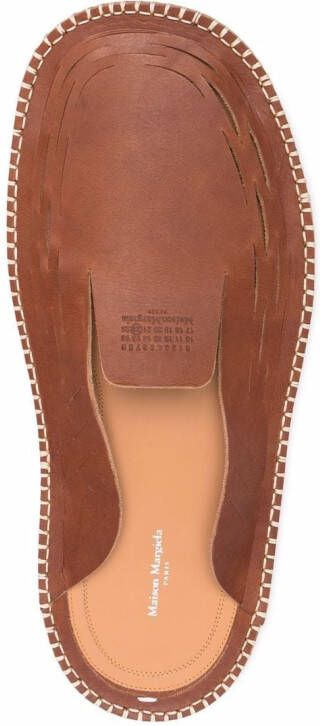 Maison Margiela whipstitch-detail slippers Brown