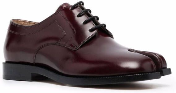 Maison Margiela Tabi lace-up derby shoes Red