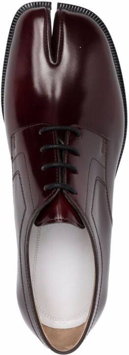 Maison Margiela Tabi lace-up derby shoes Red