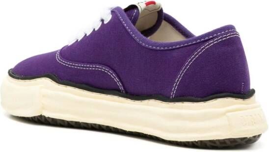 Maison MIHARA YASUHIRO Baker cotton-canvas sneakers Purple