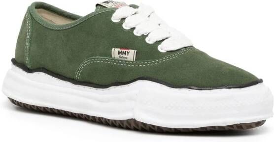 Maison MIHARA YASUHIRO Baker low-top suede sneakers Green
