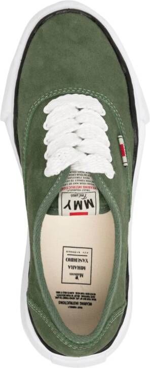 Maison MIHARA YASUHIRO Baker low-top suede sneakers Green