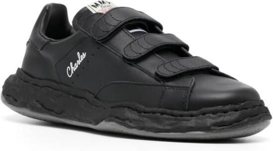 Maison Mihara Yasuhiro Charles touch-strap leather sneakers Black