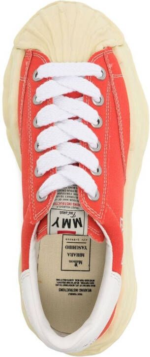 Maison Mihara Yasuhiro lace-up low-top sneakers Red