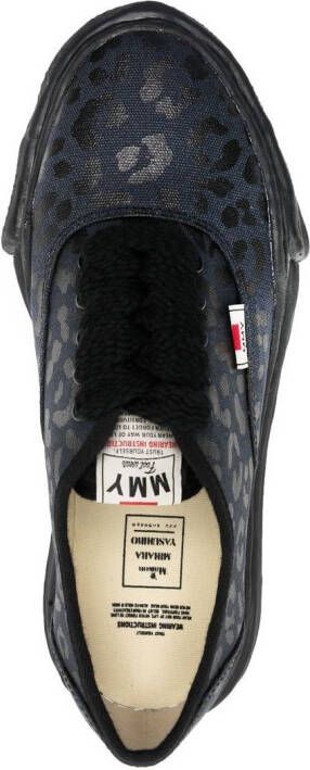 Maison Mihara Yasuhiro leopard-print low-top sneakers Black