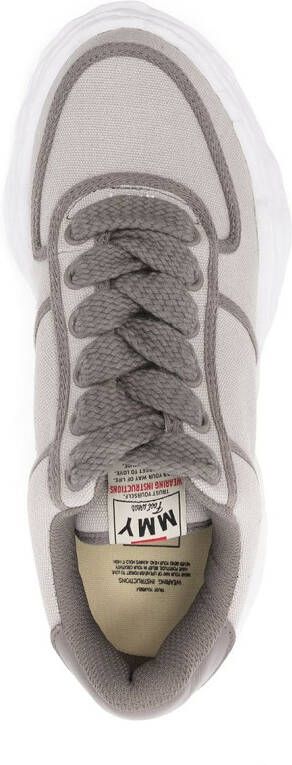 Maison Mihara Yasuhiro warped-sole lace-up sneakers Grey
