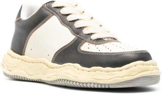 Maison MIHARA YASUHIRO Wayne panelled leather sneakers Neutrals