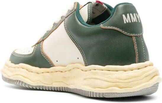 Maison MIHARA YASUHIRO Wayne panelled leather sneakers Neutrals