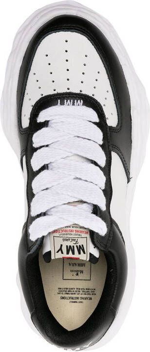 Maison MIHARA YASUHIRO Wayne two-tone leather sneakers White