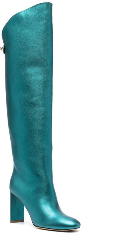 Maison Skorpios Adriana 90mm knee-high boots Blue