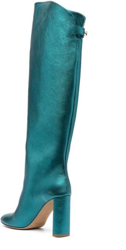 Maison Skorpios Adriana 90mm knee-high boots Blue