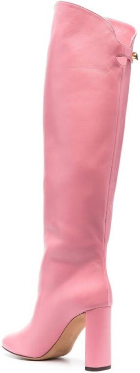 Maison Skorpios clip-fastening 100mm long boots Pink