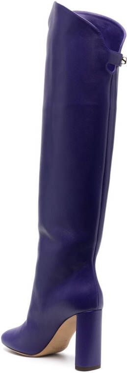 Maison Skorpios knee-length leather boots Purple