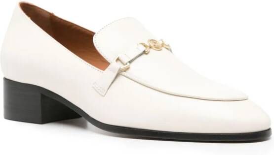 Maje 35mm leather loafers White