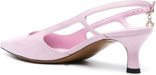 Maje 55mm pointed-toe slingback pumps Pink