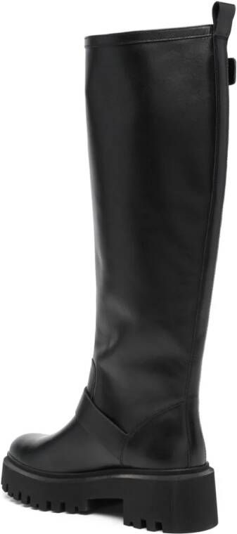 Maje 60mm leather boots Black