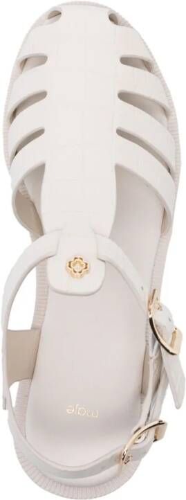 Maje 70mm leather sandals Neutrals