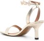 Maje 80mm leather sandals Gold - Thumbnail 3