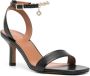 Maje 80mm chain-link leather sandals Black - Thumbnail 2