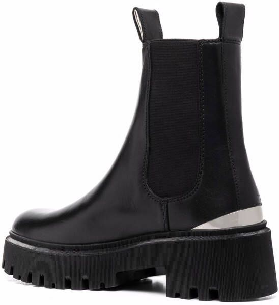 Maje leather Chelsea boots Black