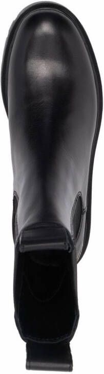 Maje leather Chelsea boots Black