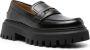 Maje clover-plaque leather loafers Black - Thumbnail 2