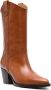 Maje 75mm leather cowboy boots Brown - Thumbnail 2