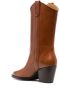 Maje 75mm leather cowboy boots Brown - Thumbnail 3