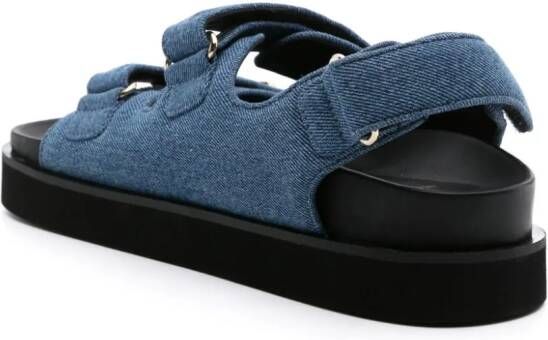 Maje touch-strap denim sandals Blue