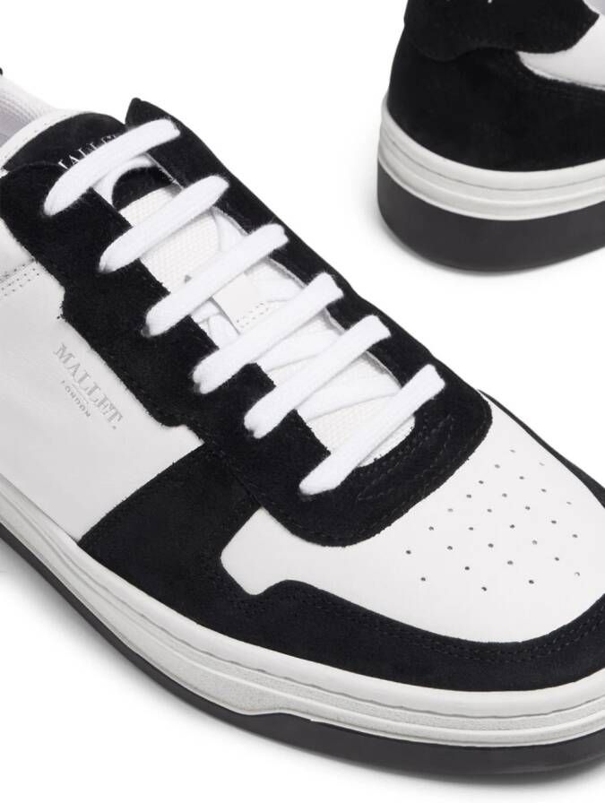 Mallet panelled lace-up sneakers White