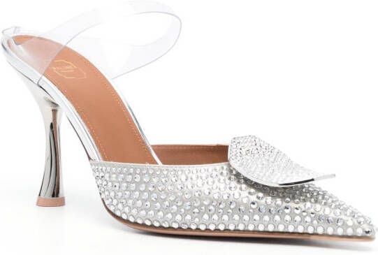 Malone Souliers 85mm crystal-embellished mules Silver