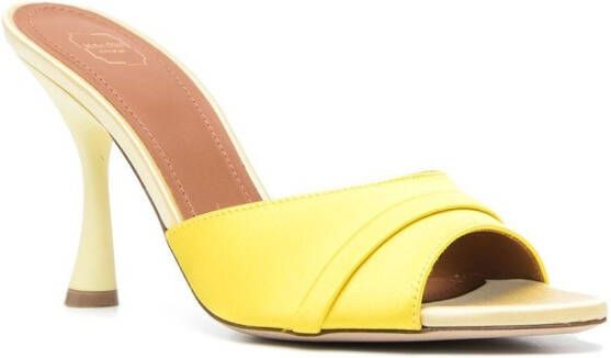 Malone Souliers 95mm sculpted heeled mules Yellow