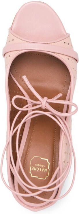 Malone Souliers Alba 85mm ankle-tie sandals Pink